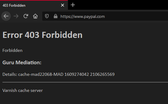 Error 403 Forbidden - PayPal Community