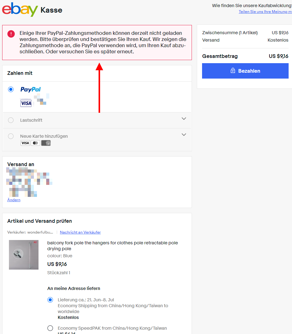 Gelöst: Fehlermeldung beim Versuch die automatische Umrech... - PayPal  Community