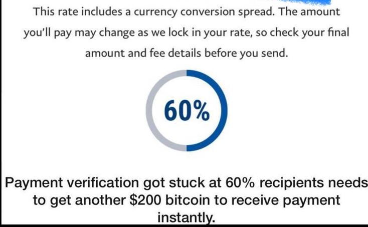 Solved: Is it normal to pay a fee or bitcoin to allow paym... - PayPal  Community