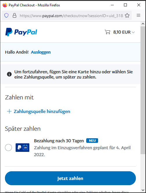 Gelöst: Keine Zahlung möglich trotz Guthaben – Seite 9 - PayPal Community