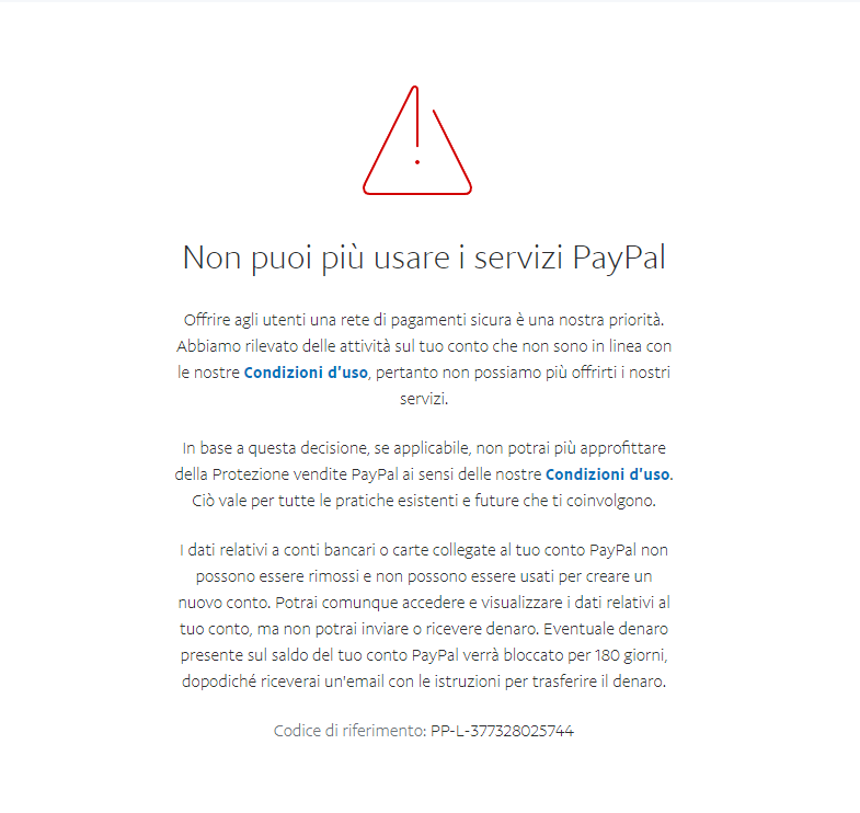Generalità e limitazioni - PayPal Community