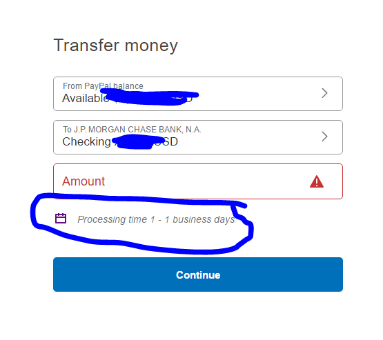 TRANSFER - UNITED STATES - PayPal