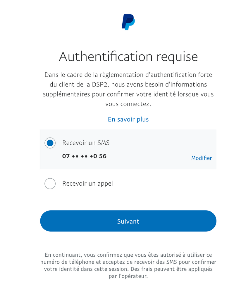 DSP2) Authentification requise : Comment faire lo... - PayPal Community
